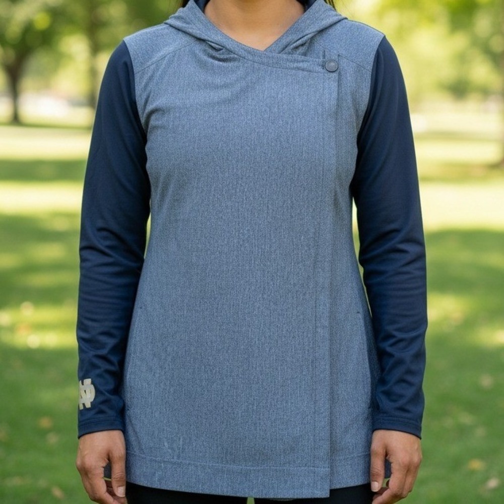 Under Armour Notre Dame Fighting Irish Transit Wrap Tunic Jacket Hoodie Women XL